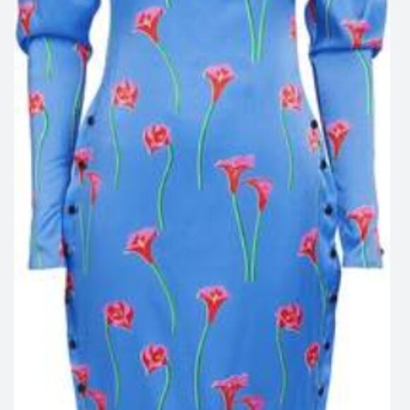 Caroline Constas Pre-fall NY 2019 Collection Dania Lilly Dress in Blue XS $598 - Picture 11 of 12